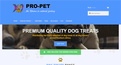 Desktop Screenshot of pro-pet.co.za