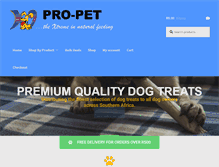 Tablet Screenshot of pro-pet.co.za